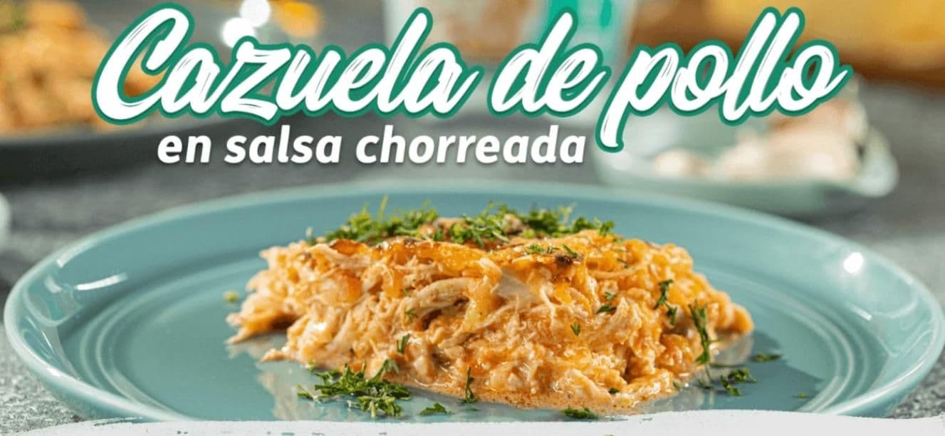 Cazuela de pollo en salsa chorreada