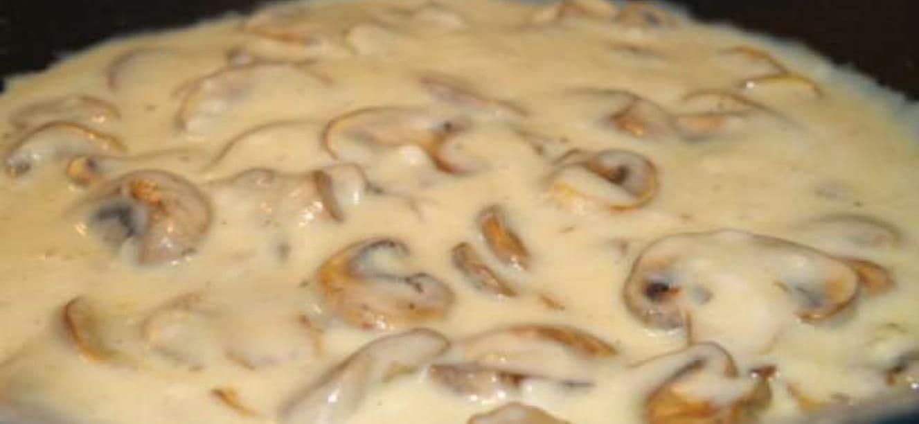 Deliciosos champinones con crema de leche alqueria