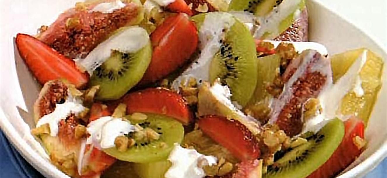 Ensalada de frutas con Crema de Leche Alqueria