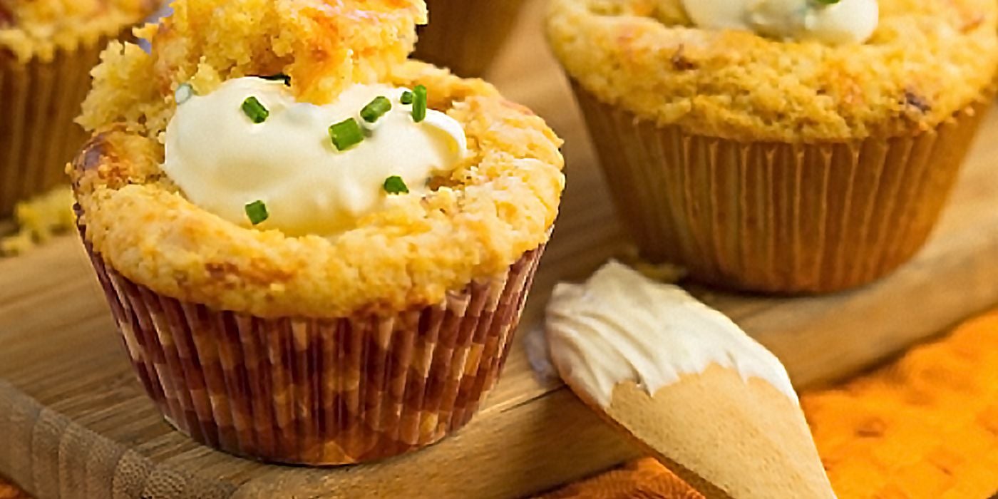Muffins de queso y tocineta