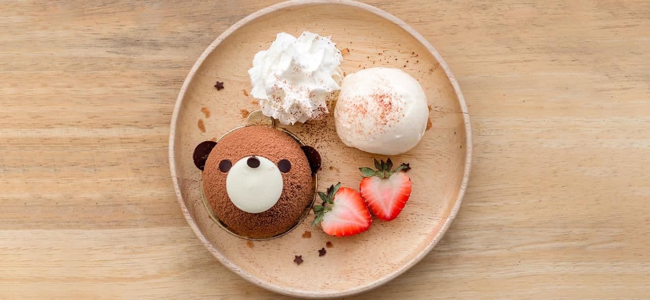 Oso panda con Crema de Leche Alqueria y chocolate