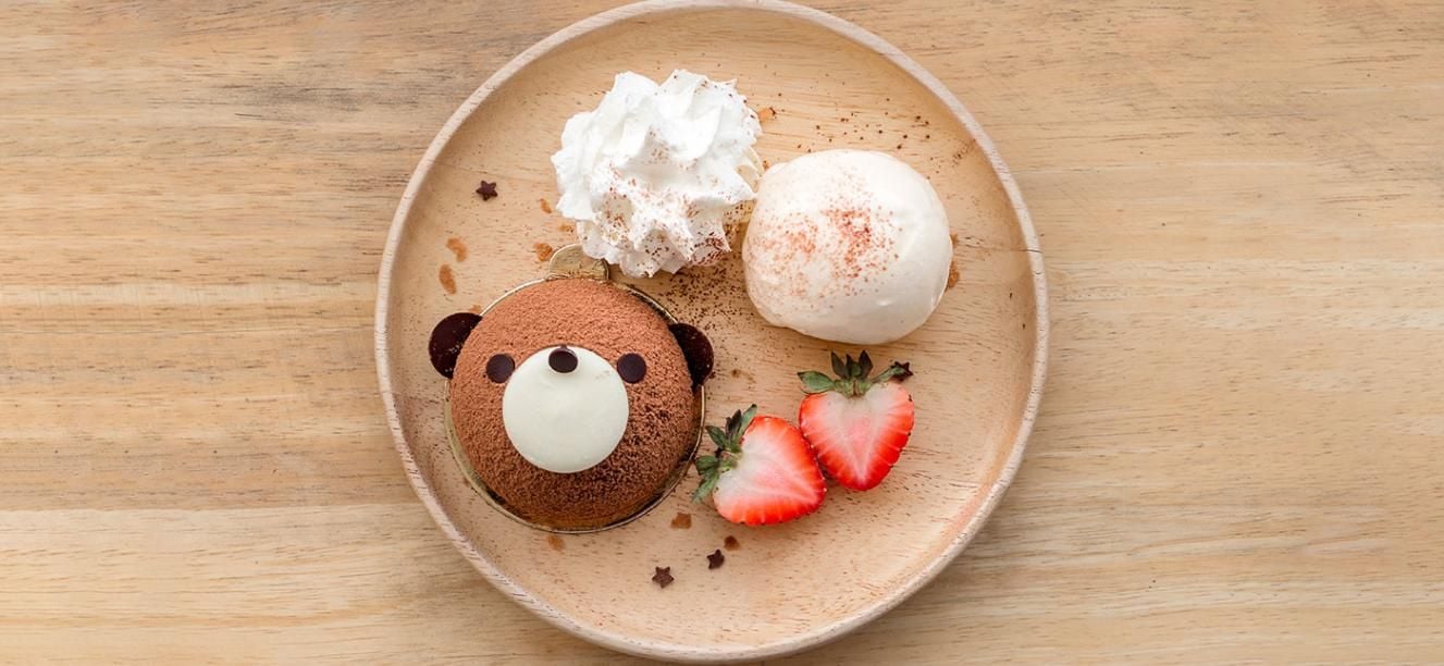 Oso panda con Crema de Leche Alqueria y chocolate