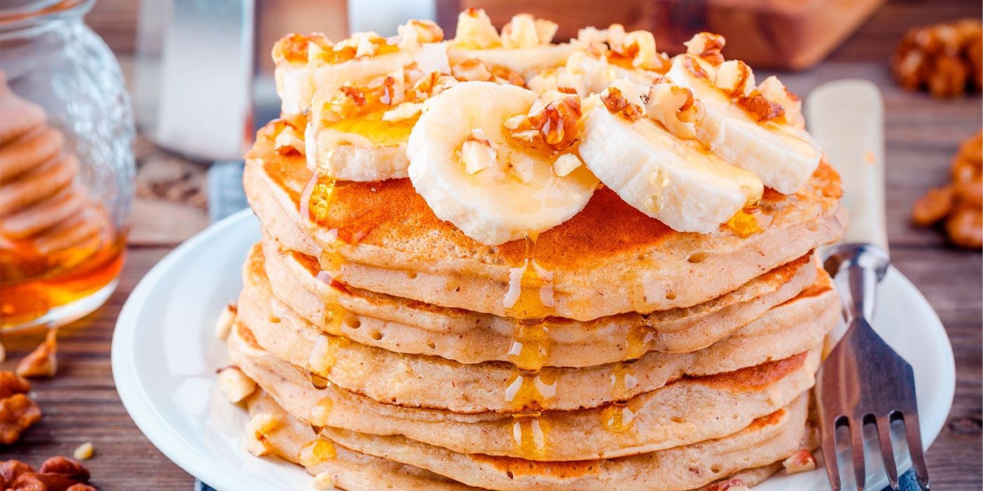 Panqueques de banano y avena
