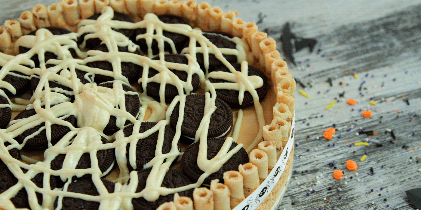 Torta helada de Halloween con Crema Chantilly Alquería