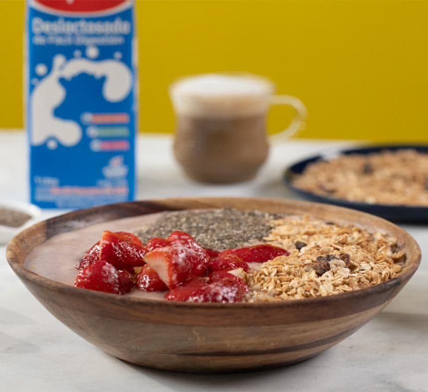 Semillas de chía con frutas