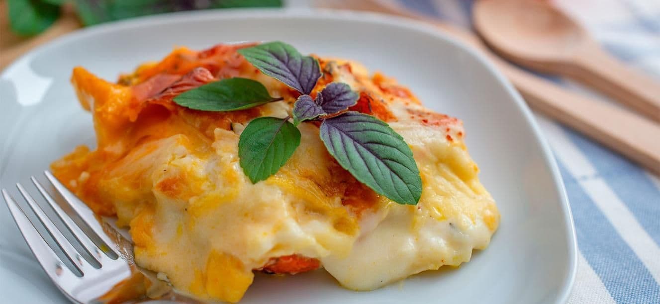 Pure de papa criolla y tomates asados