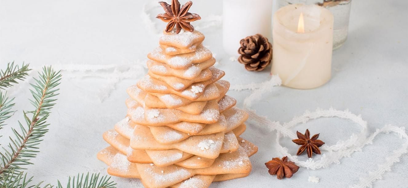 Árbol de navidad en galletas
