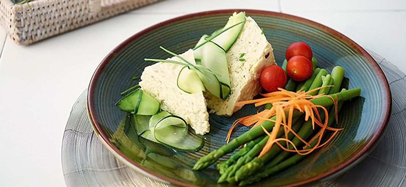 Budin de pescado y manzana verde