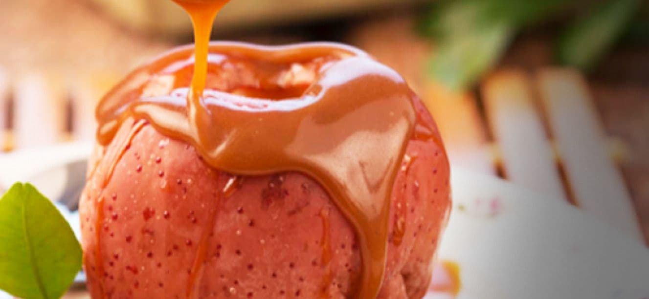 Manzanas en crema de melao