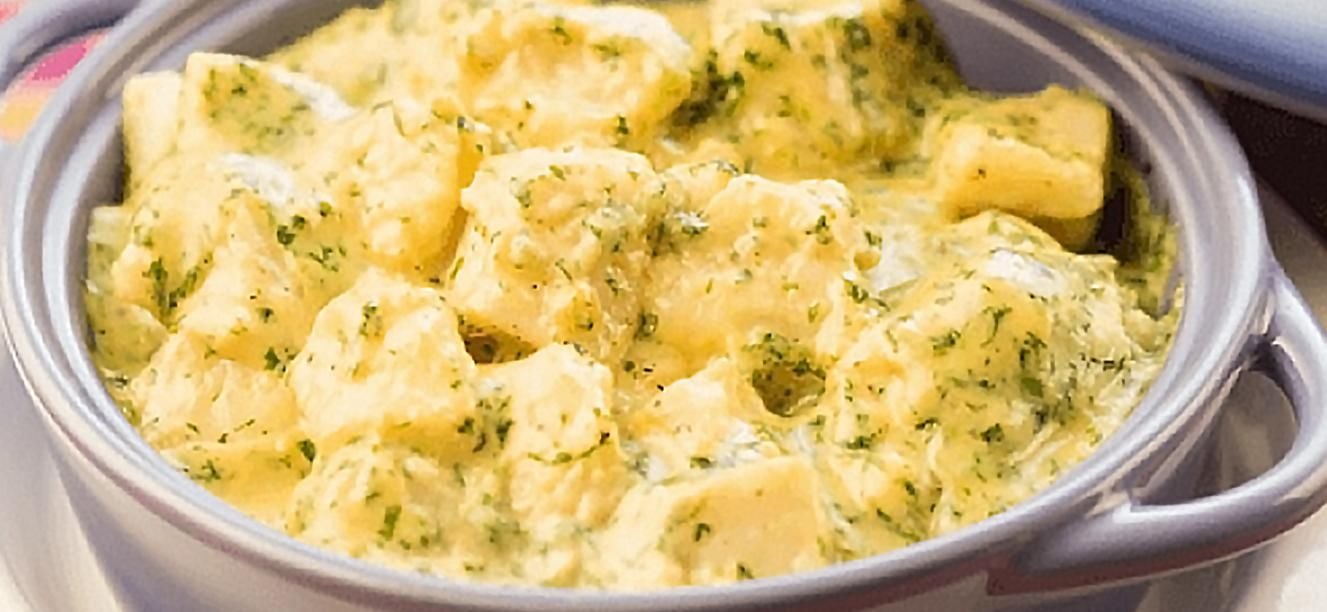 Pescado en crema de cilantro