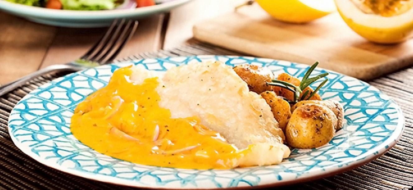 Pescado en salsa de maracuya