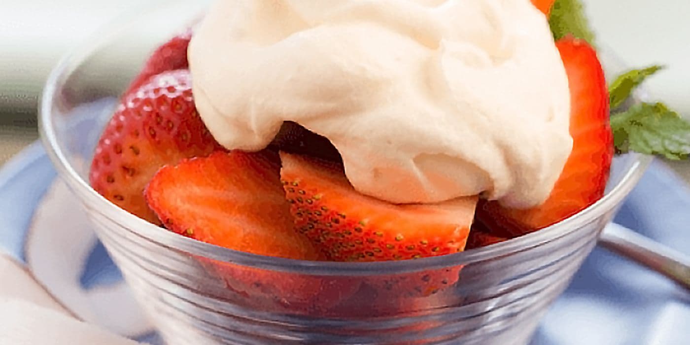 Fresas con crema de coco