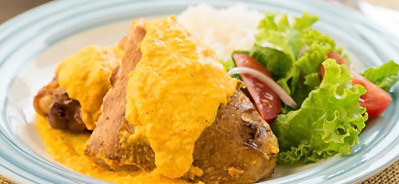 Res con aderezo de crema