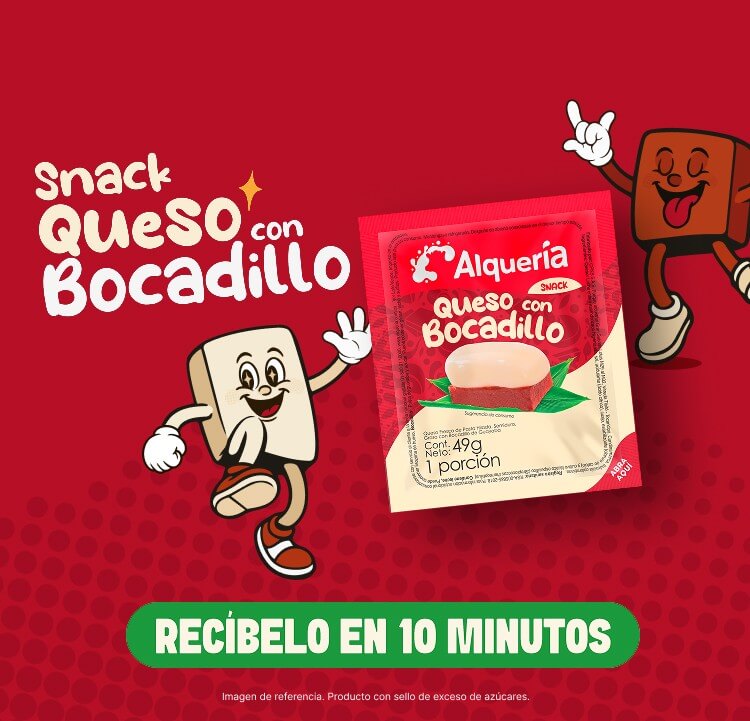 Snack Queso con Bocadillo de Alquería - Recíbelo en 10 minutos
