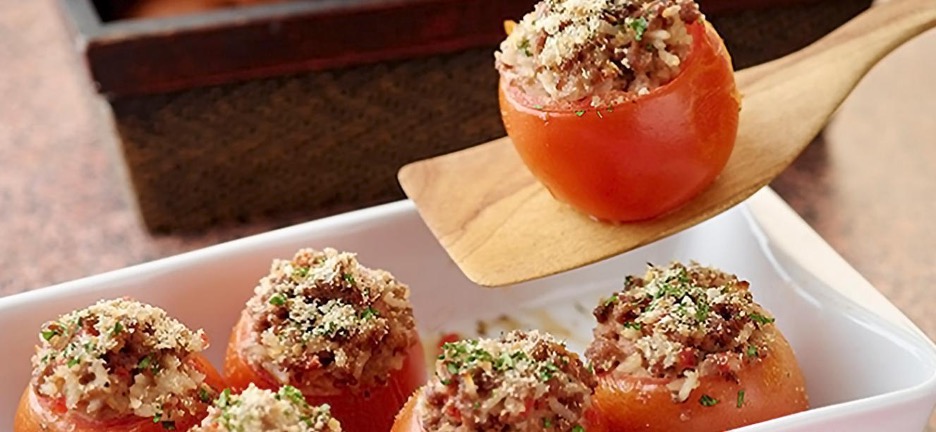 Receta con carne molida: Tomates rellenos con carne molida y arroz